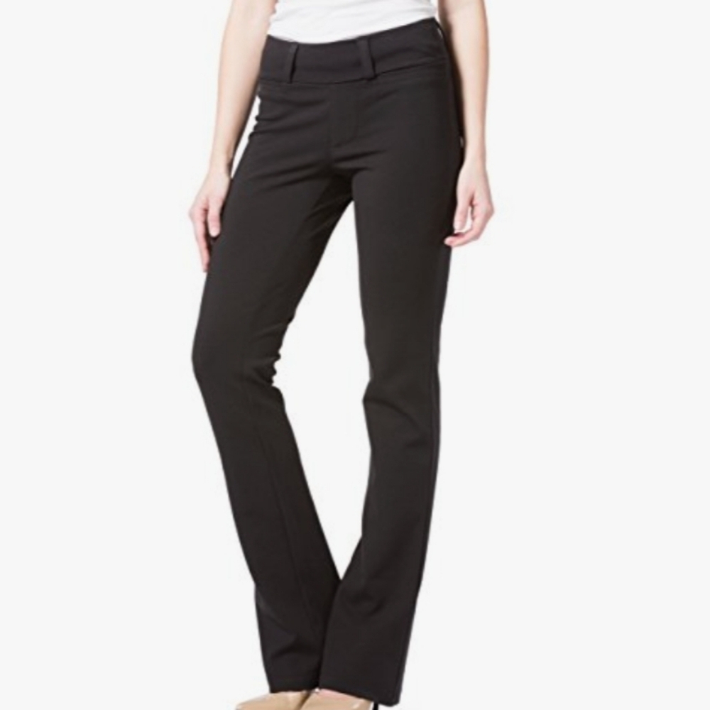 Fishers Finery Ecofabric Ponte Stretch Knit Bootcut Pants In Black Size XS Tall